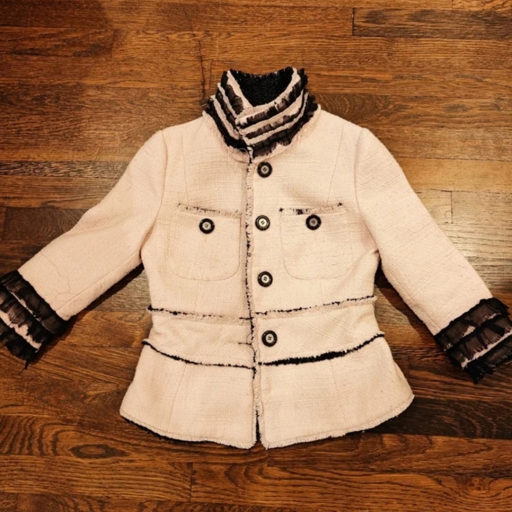 Tweed woven jacket xs